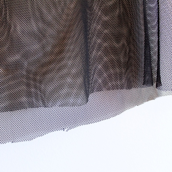 Short-sleeve Black Mesh Cover-up Dress - Picture 3 of 3